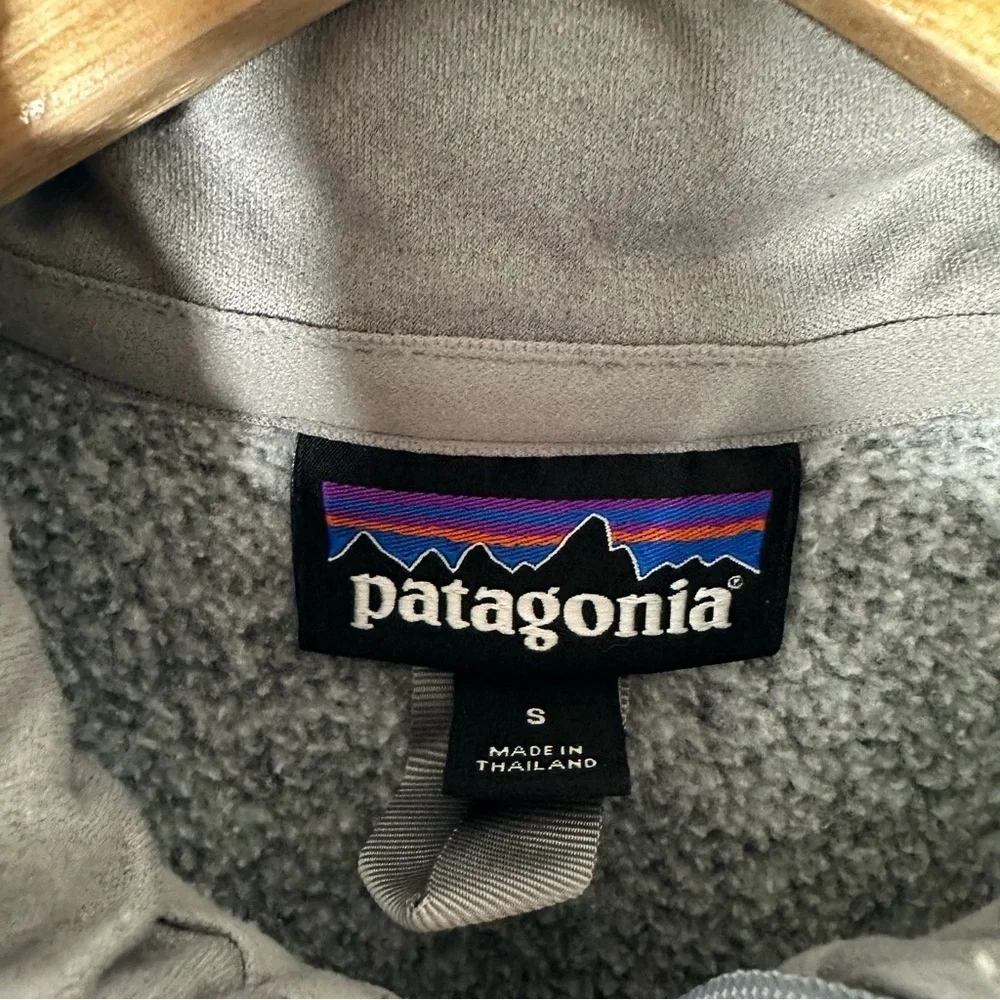 Patagonia Women's Better Sweater 1/4-Zip Fleece Pullover Light Gray Small